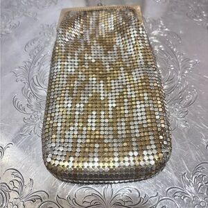 Vintage Whiting and Davis Gold and Silver Mesh Evening Clutch.  Beautiful